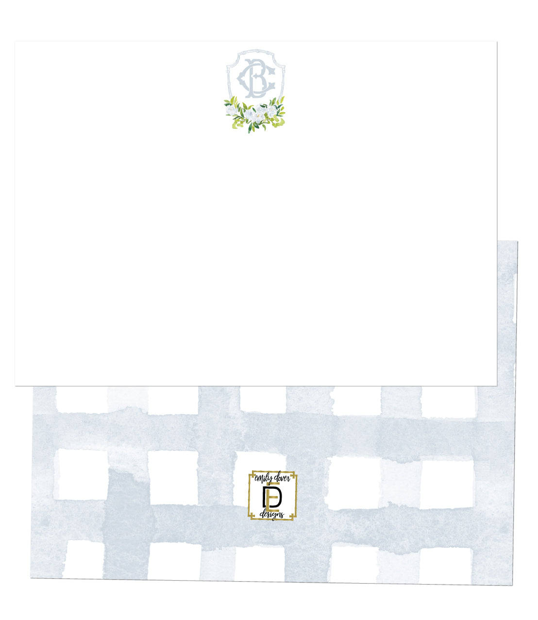 Monogram Crest Notecards