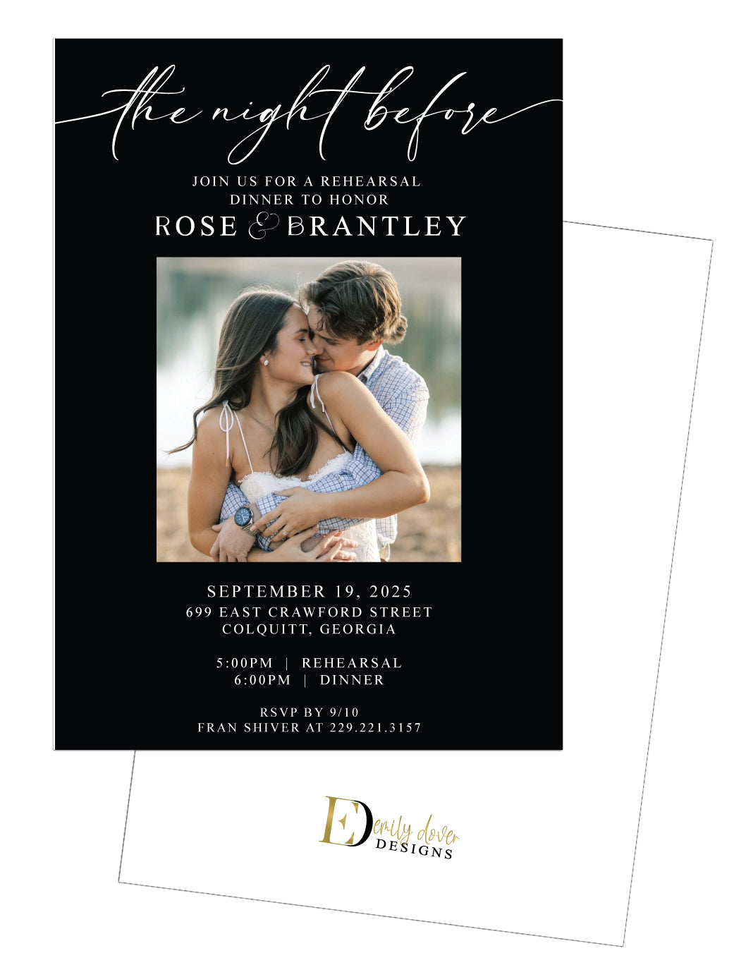 Photo Rehearsal Dinner Invitation
