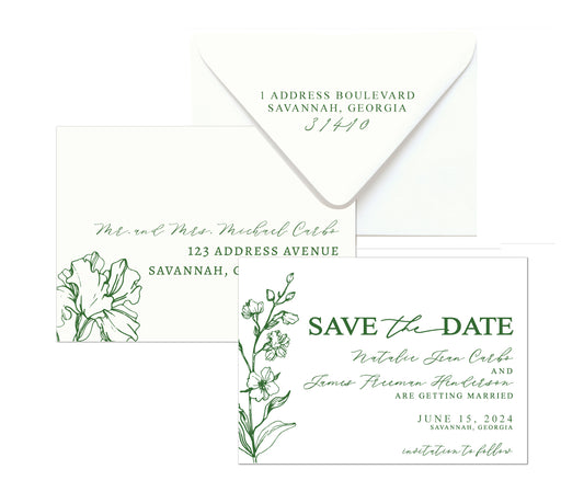 Botanical Save the Dates