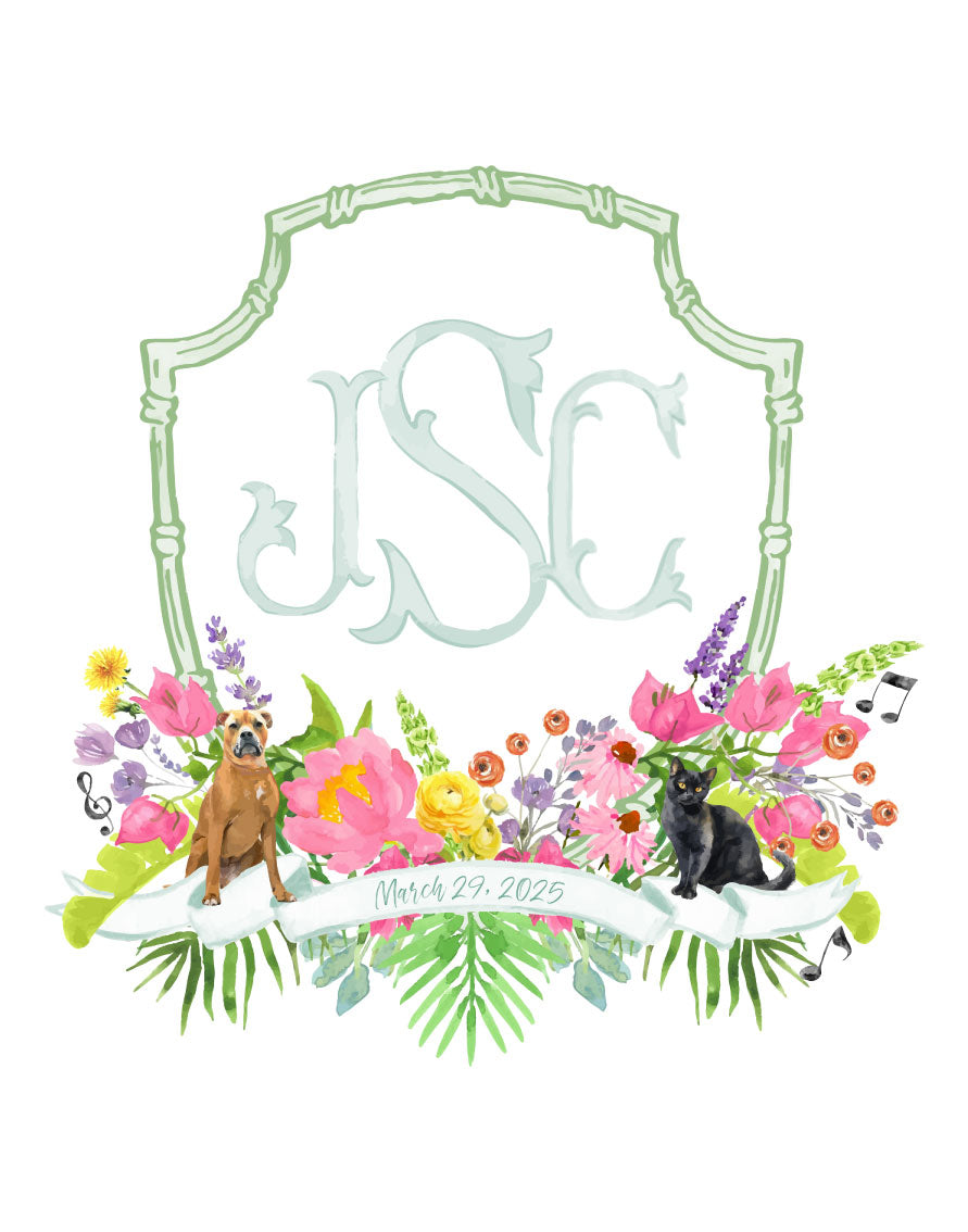 Custom Monogram Crest Deposit