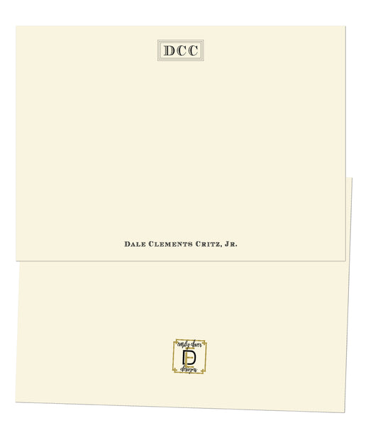 Cream Monogram Notecards