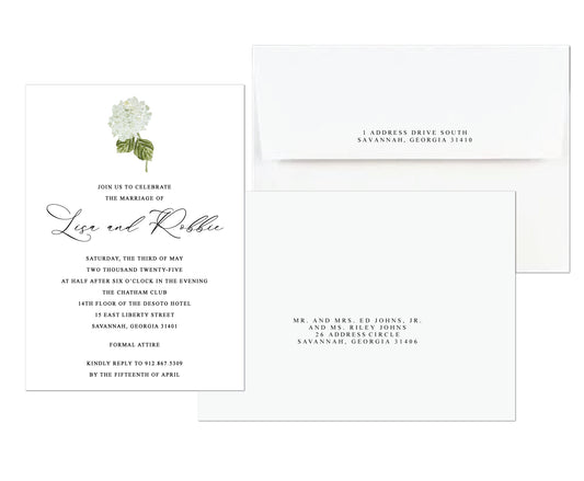 Hydrangea Wedding Invitation