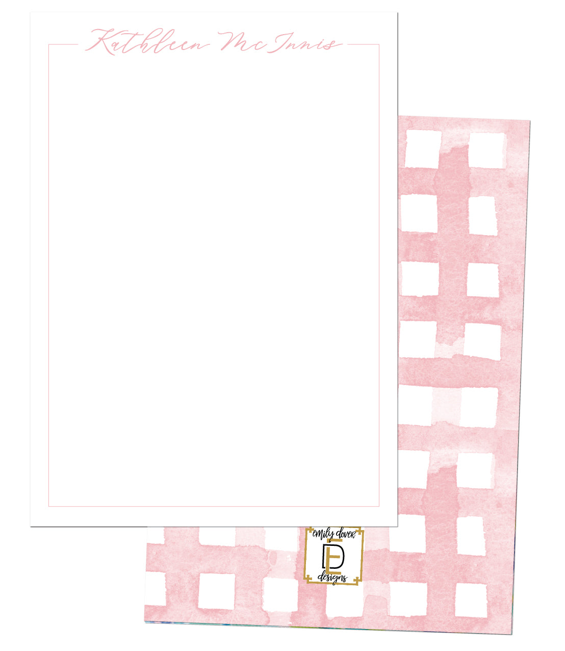 Gingham Notecards