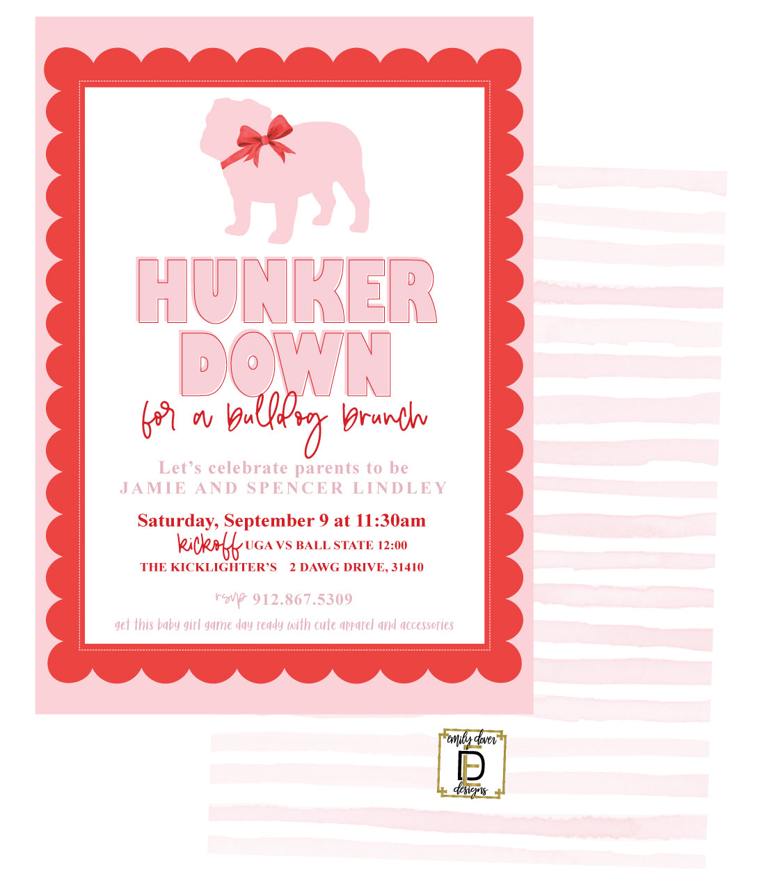 Hunker Down Baby Shower Invitation