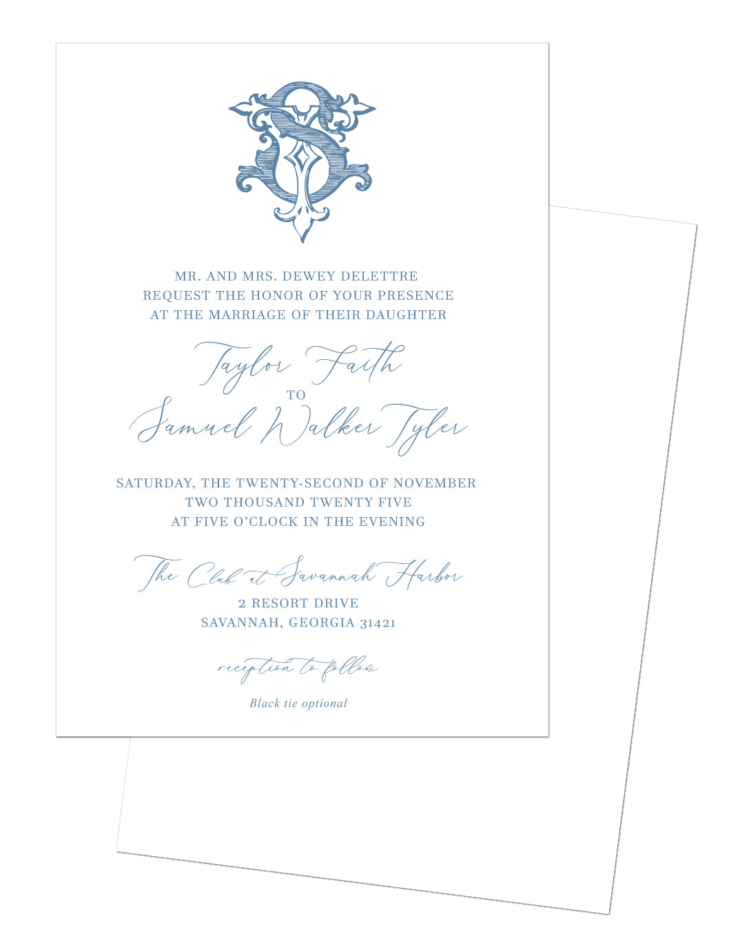 Monogram Wedding Invitation