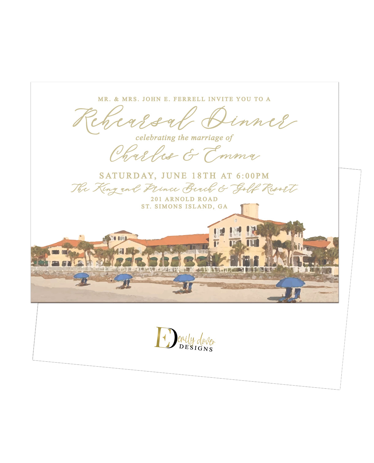 Venue Rehearsal Dinner Invitation