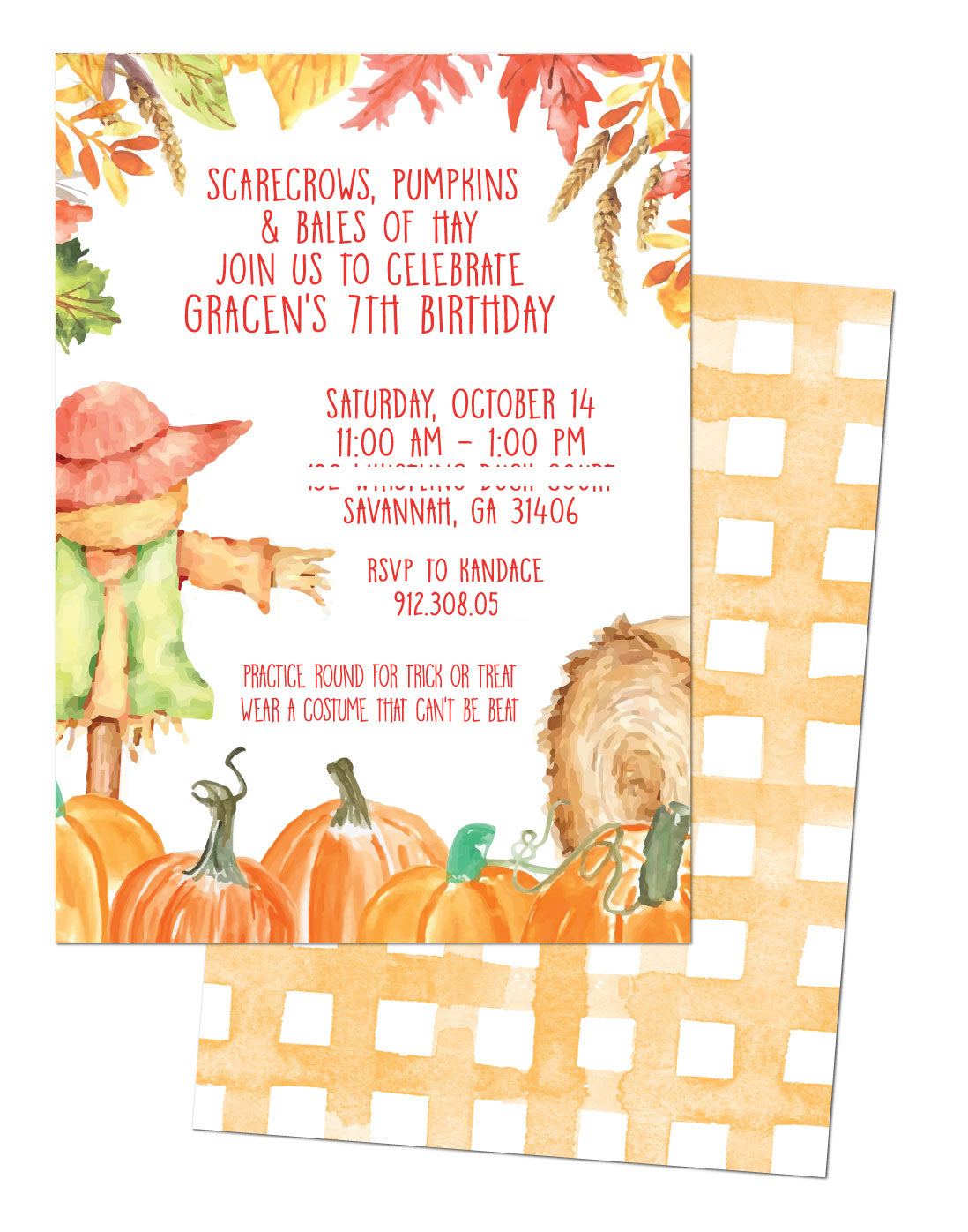 🎃Fall Birthday Invitation