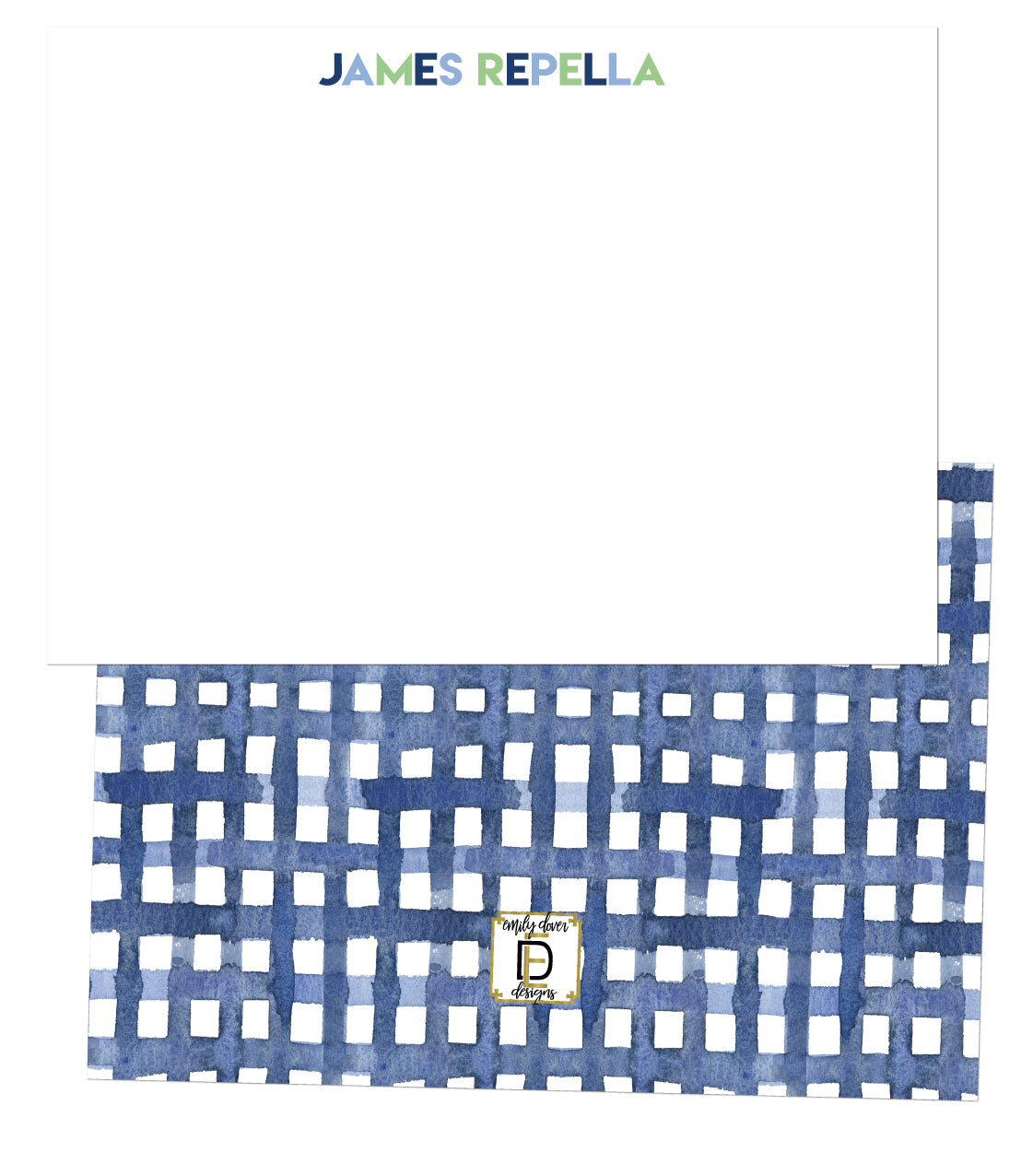 Gingham Notecards