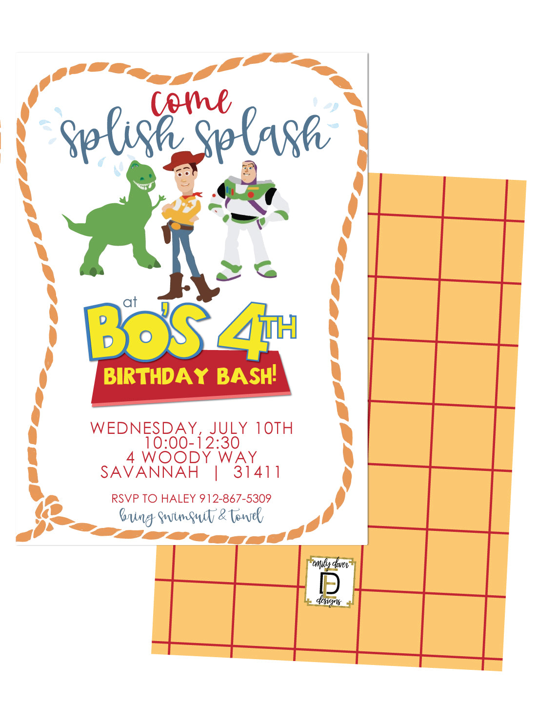 🦖Toy Story Birthday Invitation