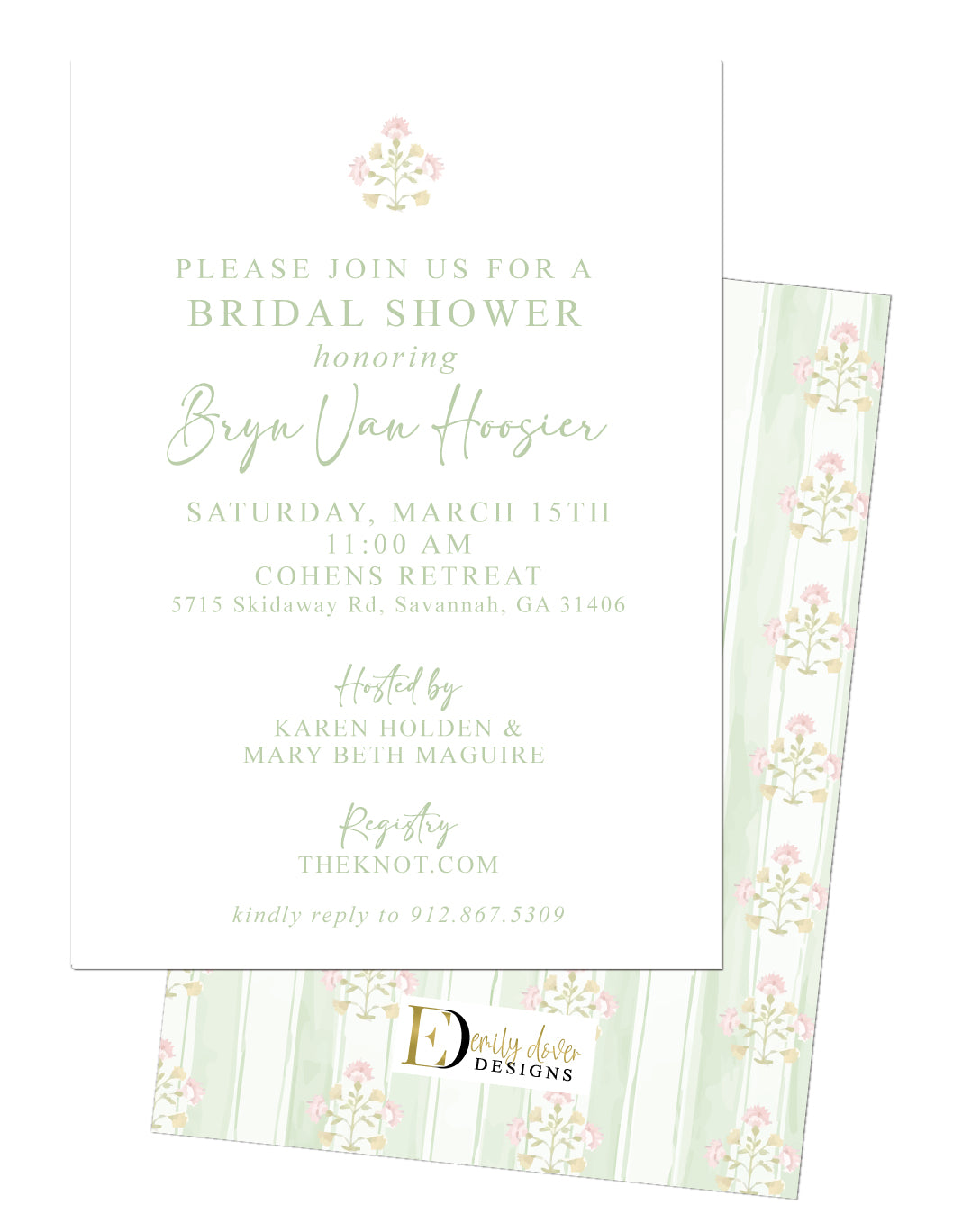 Botanical Wedding Shower Invitation