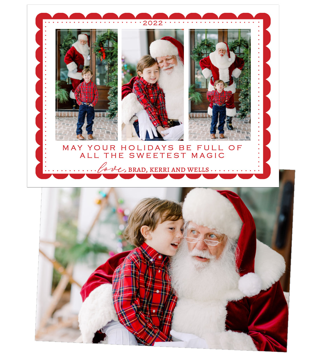 Scalloped Frame Christmas Card