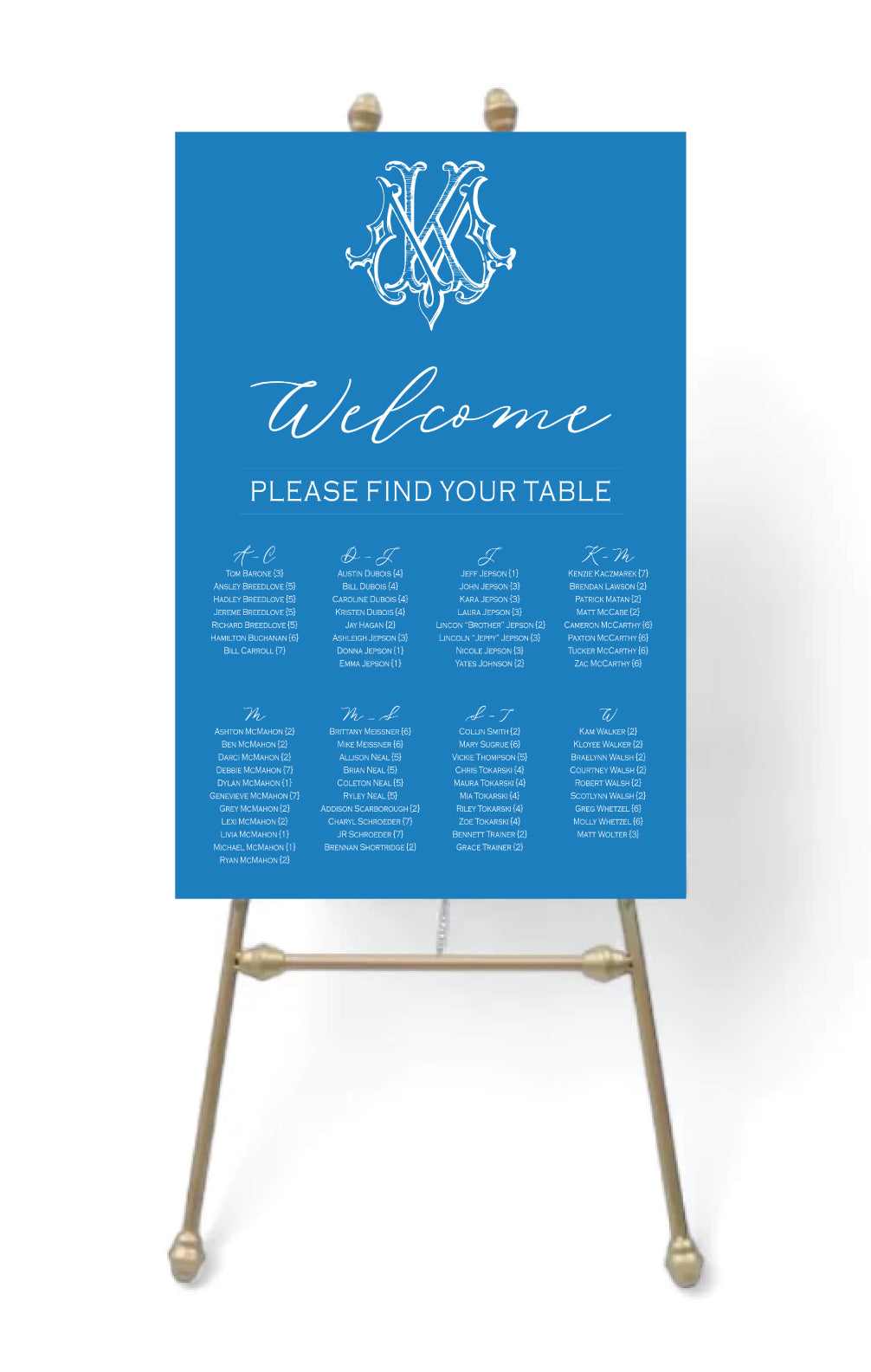 Monogram Rehearsal Dinner Invitation