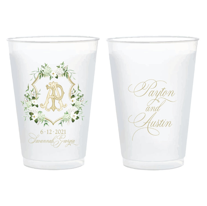 Monogram Crest Wedding Invitation