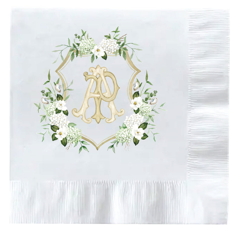 Monogram Crest Wedding Invitation