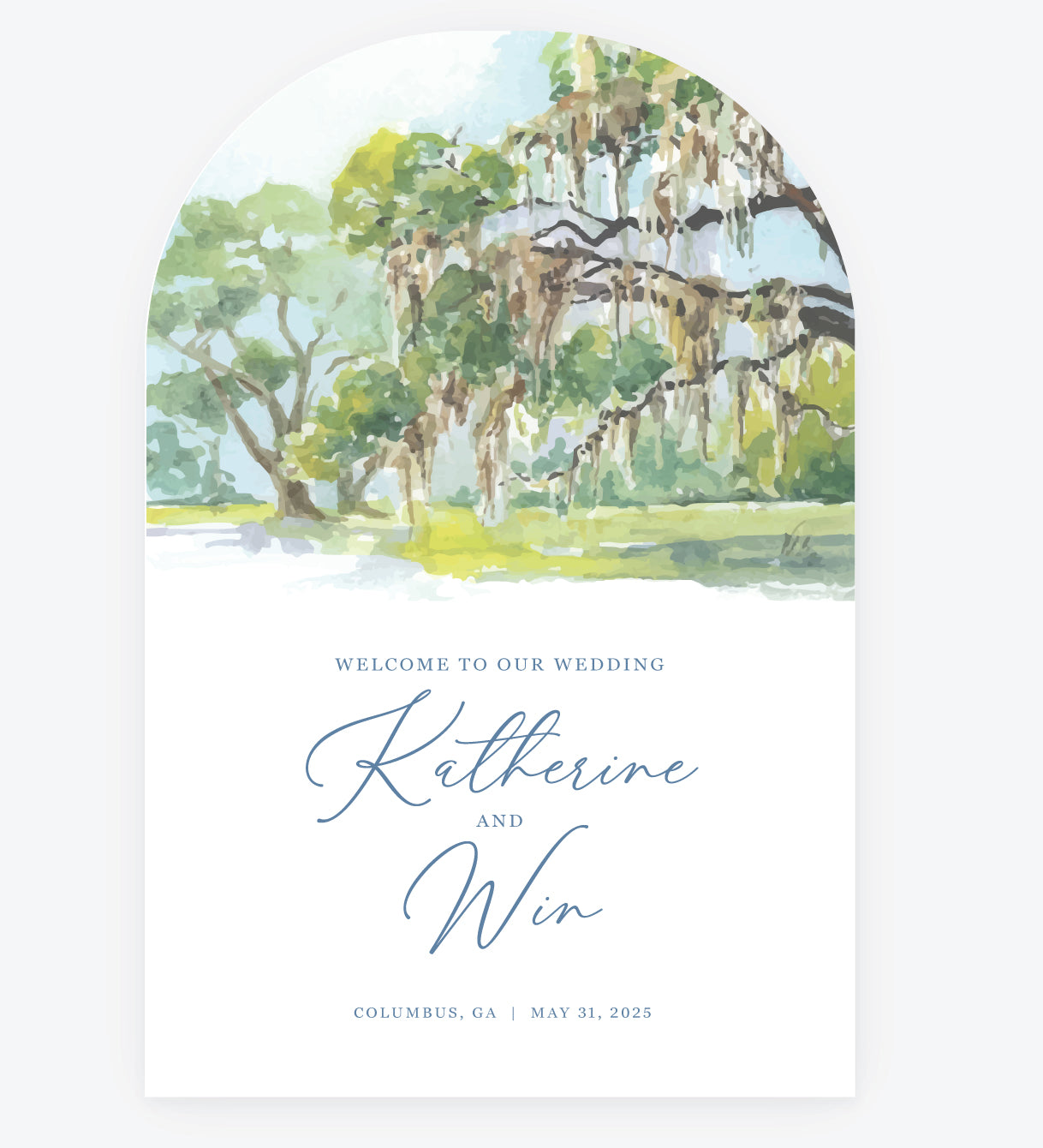 Live Oak Arched Foam Board Sign