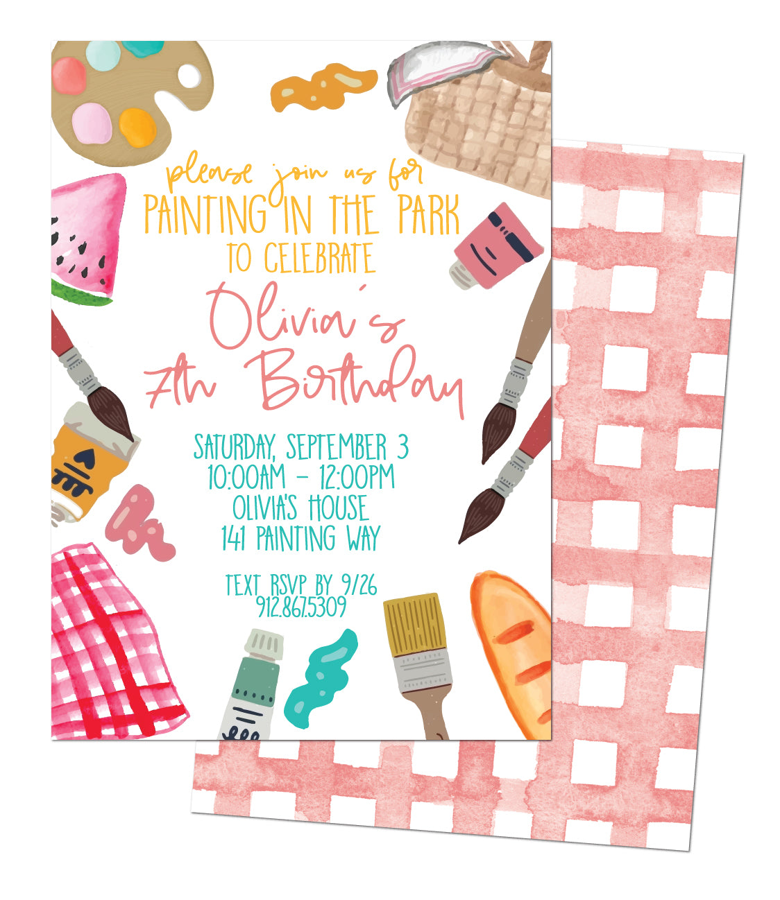🎨Painting Birthday Invitation