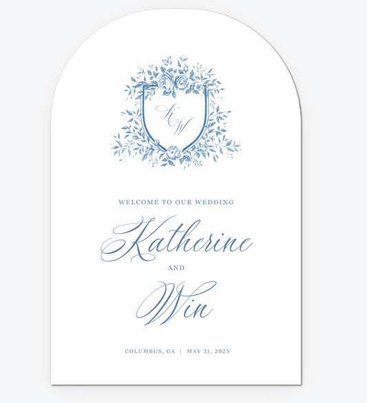 Crest Arched Foam Board Sign