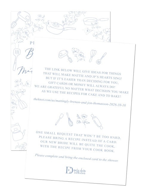 Kitchen Bridal Shower Invitation