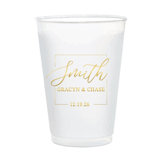 Monogram 16oz frosted cups