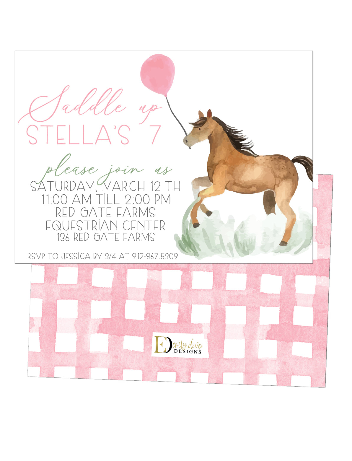 🐎Saddle Up Horse Birthday Invitation