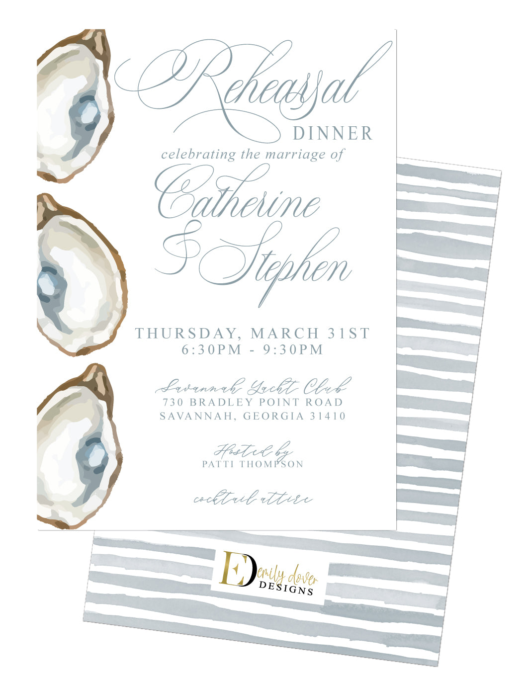 Oyster Rehearsal Dinner Invitation