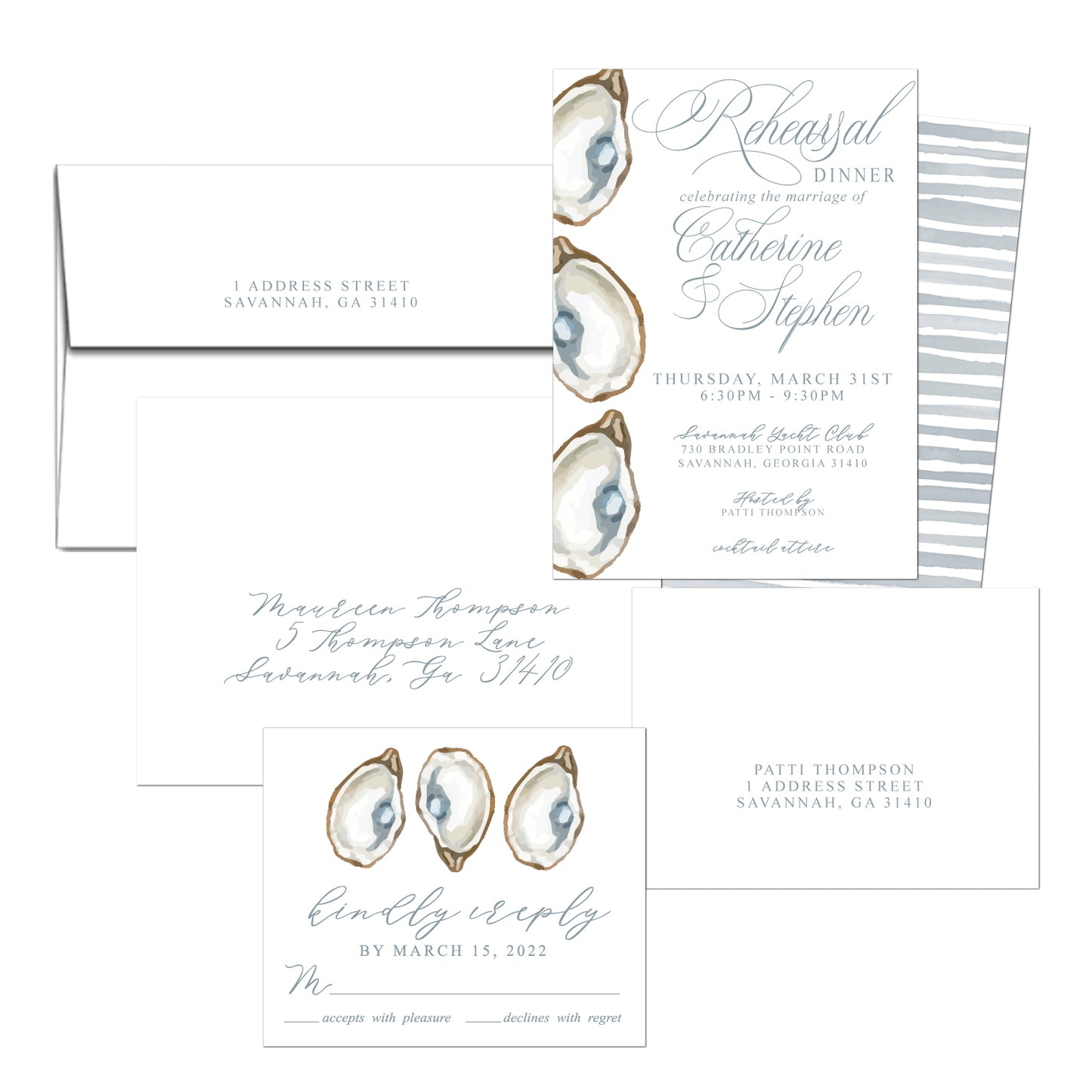 Oyster Rehearsal Dinner Invitation