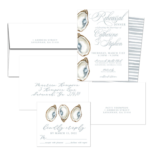 Oyster Rehearsal Dinner Invitation