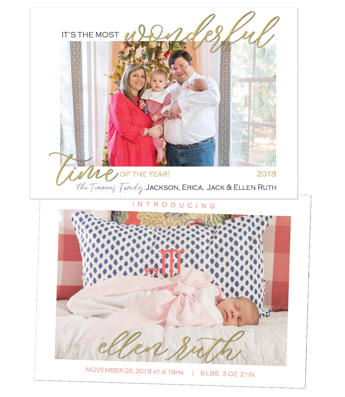 Merrier Announcement Christmas Card