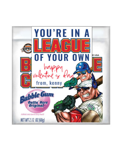 Big League Chew Valentines Tags