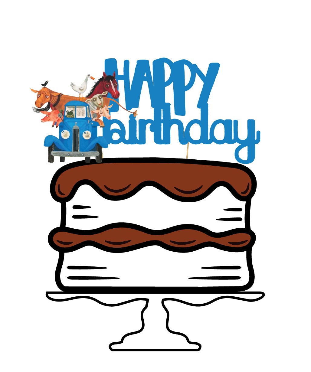 Blue Truck Cake Topper