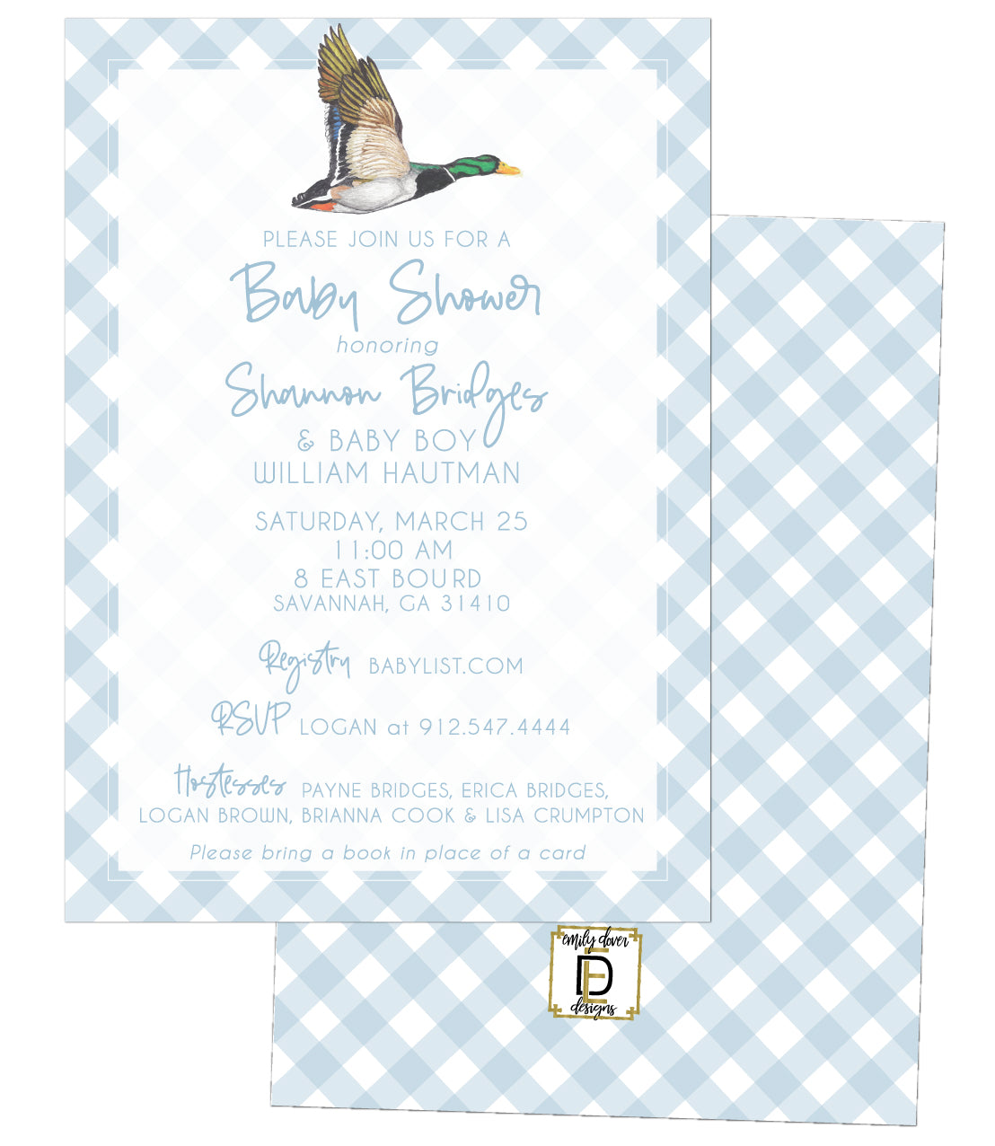Duck Baby Shower Invitation