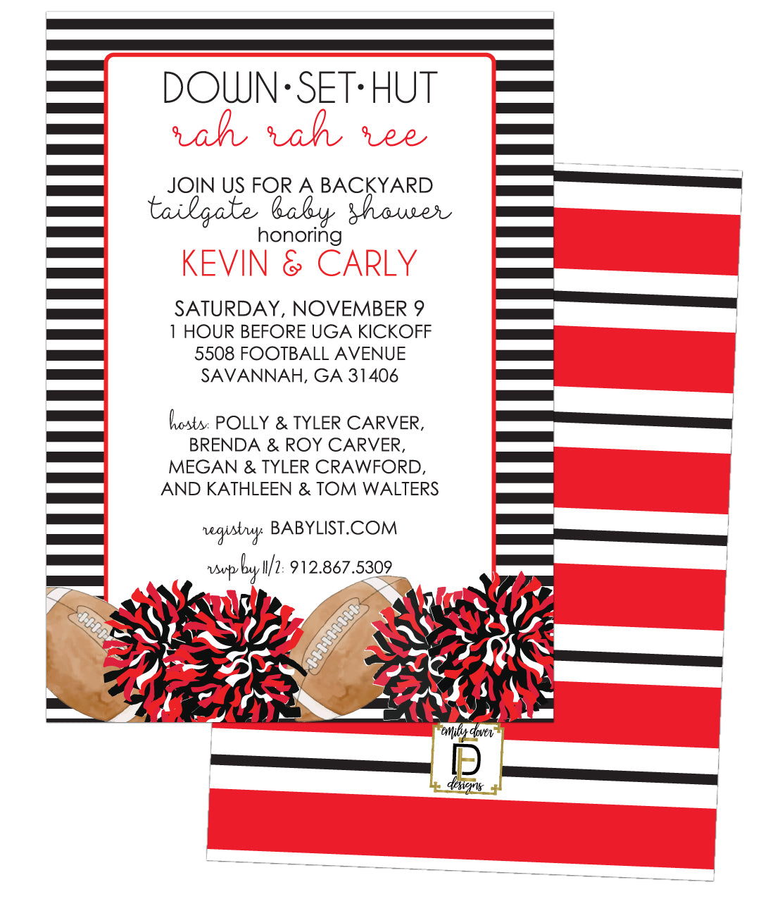 Football Baby Shower Invitation