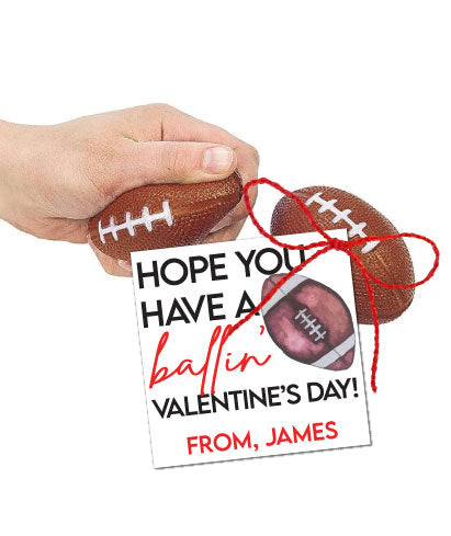 Football Valentines Tags