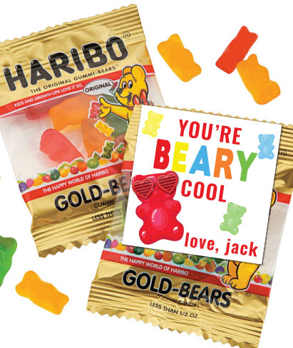 Gummy Bears Valentines Tags