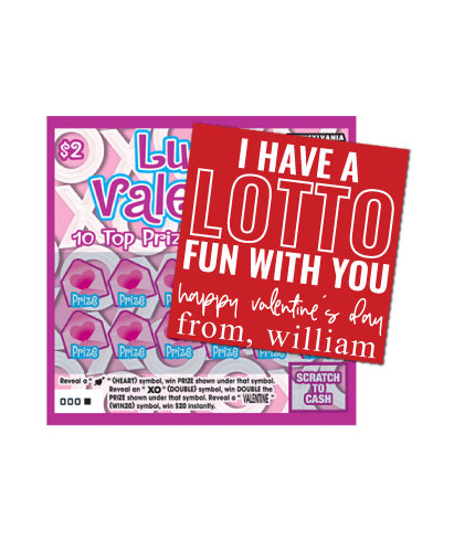 Lottery Valentines Tags