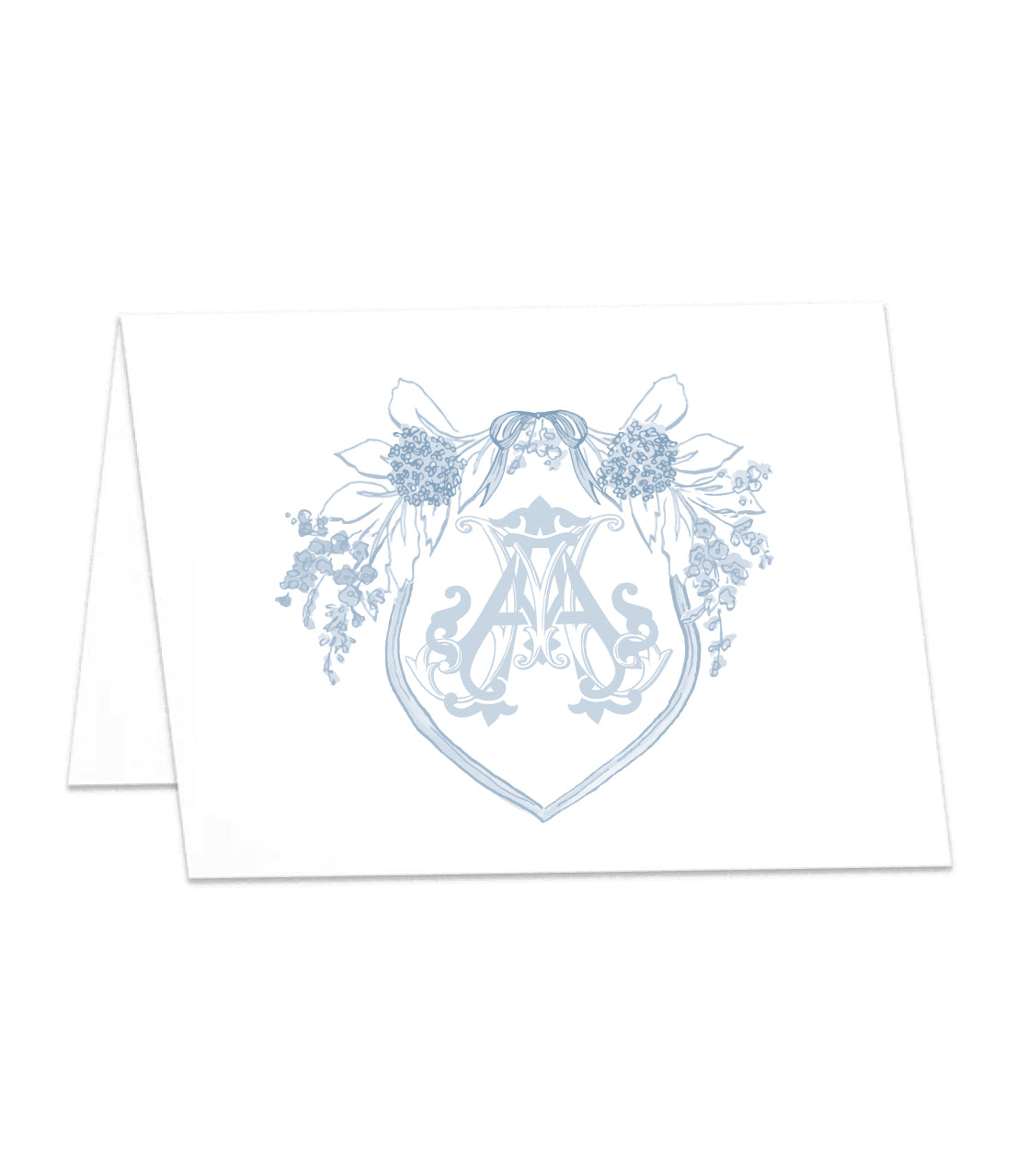 Monogram Crest Folding Cards