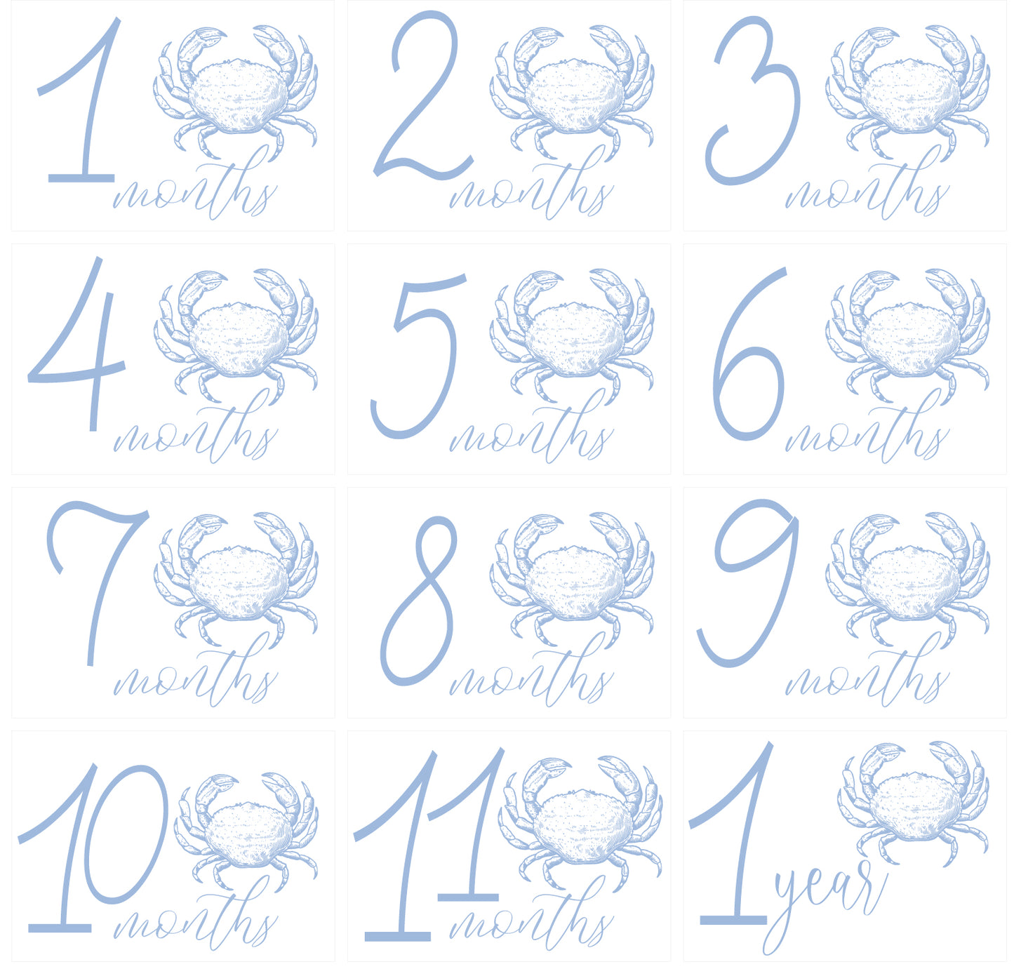 Crab Milestone Cards