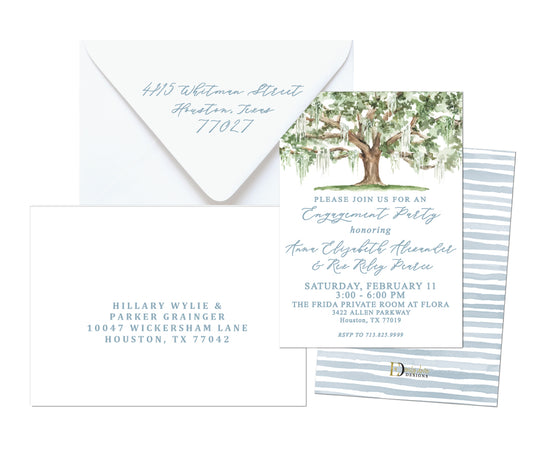Oak Engagement Party Invitation
