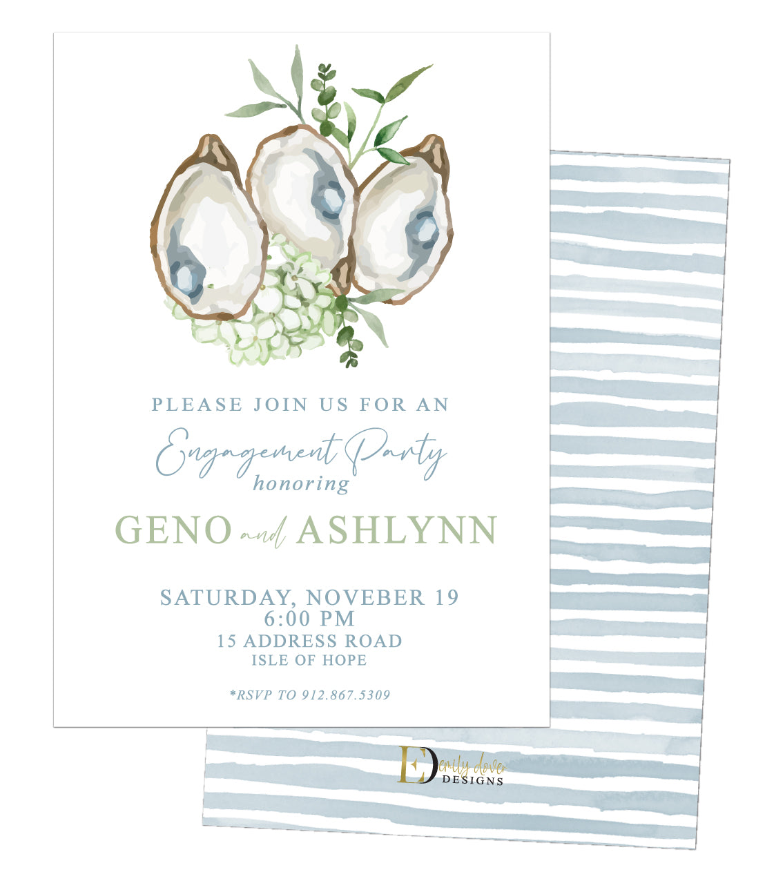 Oyster Engagement Party Invitation