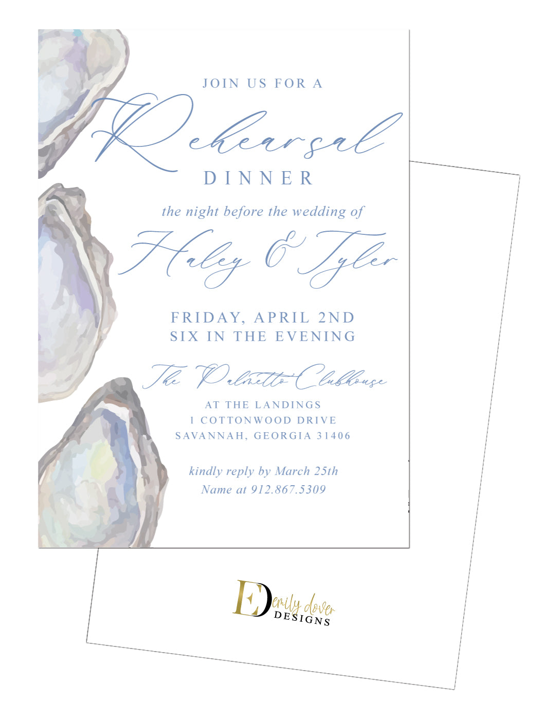 Oyster Rehearsal Dinner Invitation