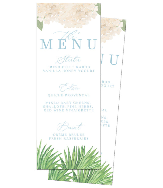 Hydrangea Palm Baby Shower Invitation