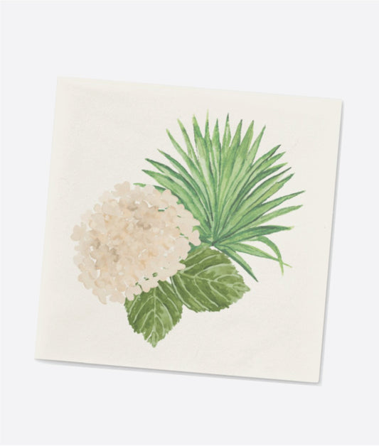 Hydrangea Palm Cocktail Napkins