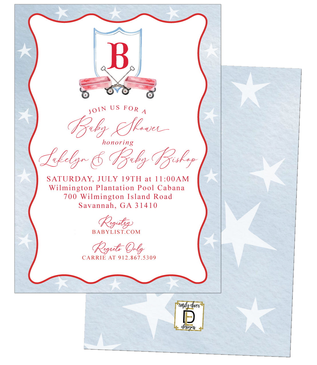 Patriotic Baby Shower Invitation