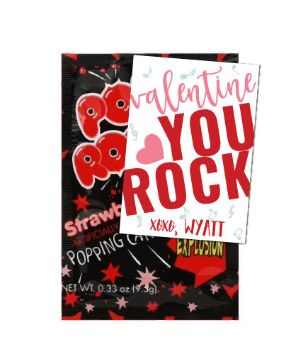 You Rock Valentines Tags