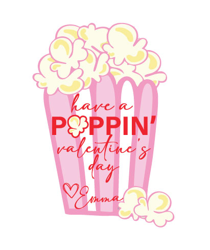 Poppin' Cutout Valentines Labels