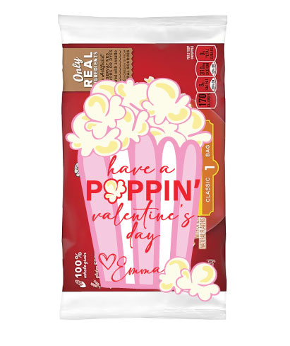 Poppin' Cutout Valentines Labels