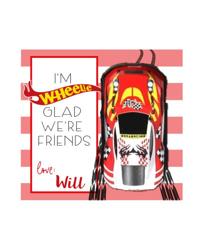 Race Car Valentines Tags