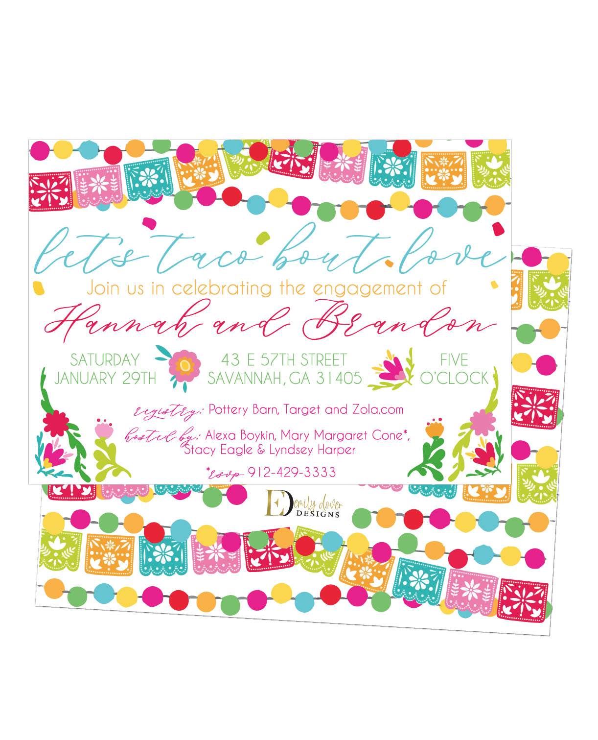 Fiesta Engagement Party Invitation
