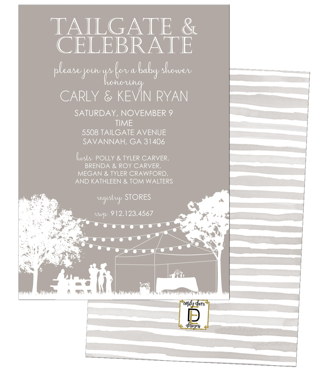 Tailgate Baby Shower Invitation