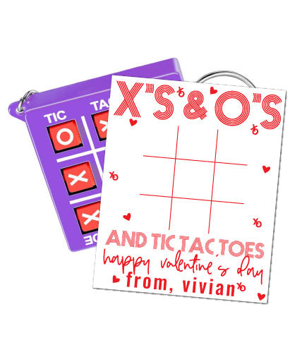Tic Tac Toe Valentines Tags